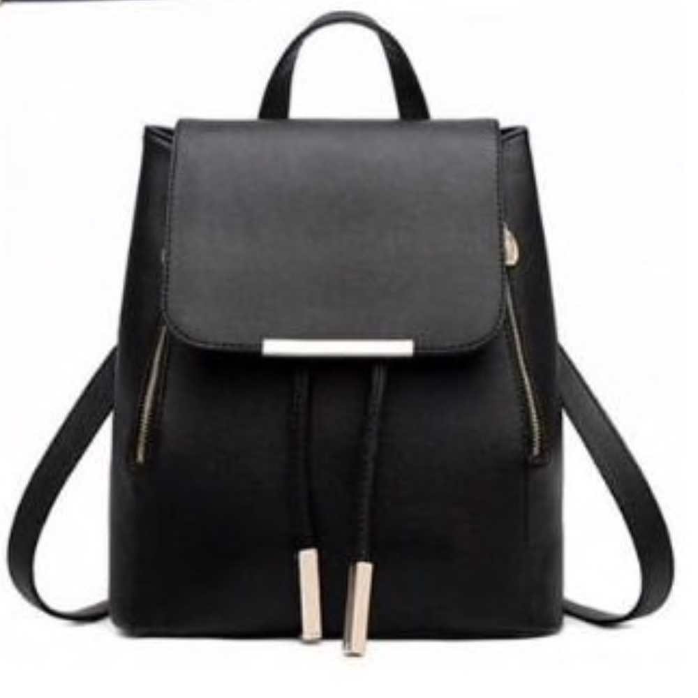 black and gold backpack